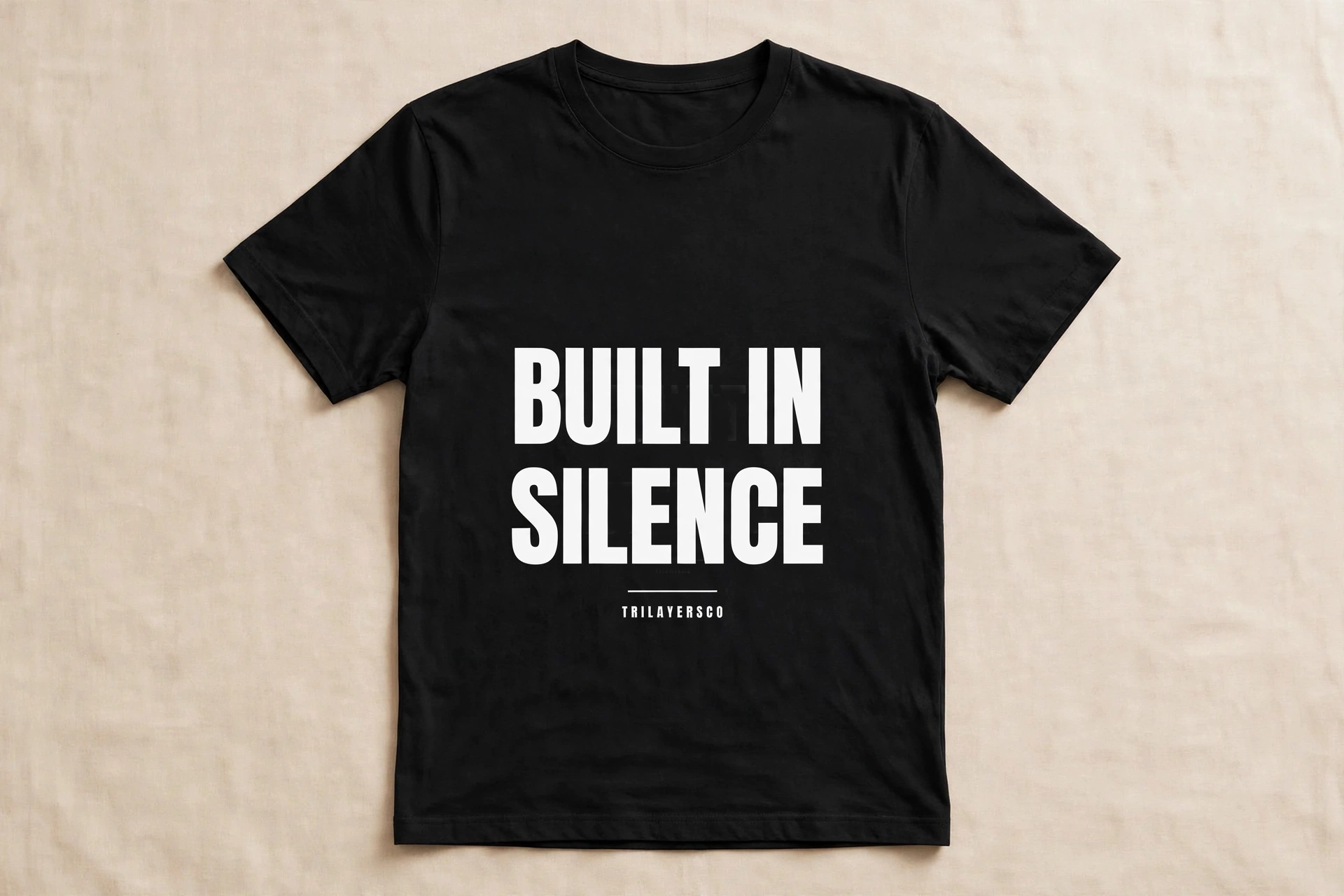 Black Built In Silence graphic T-shirt